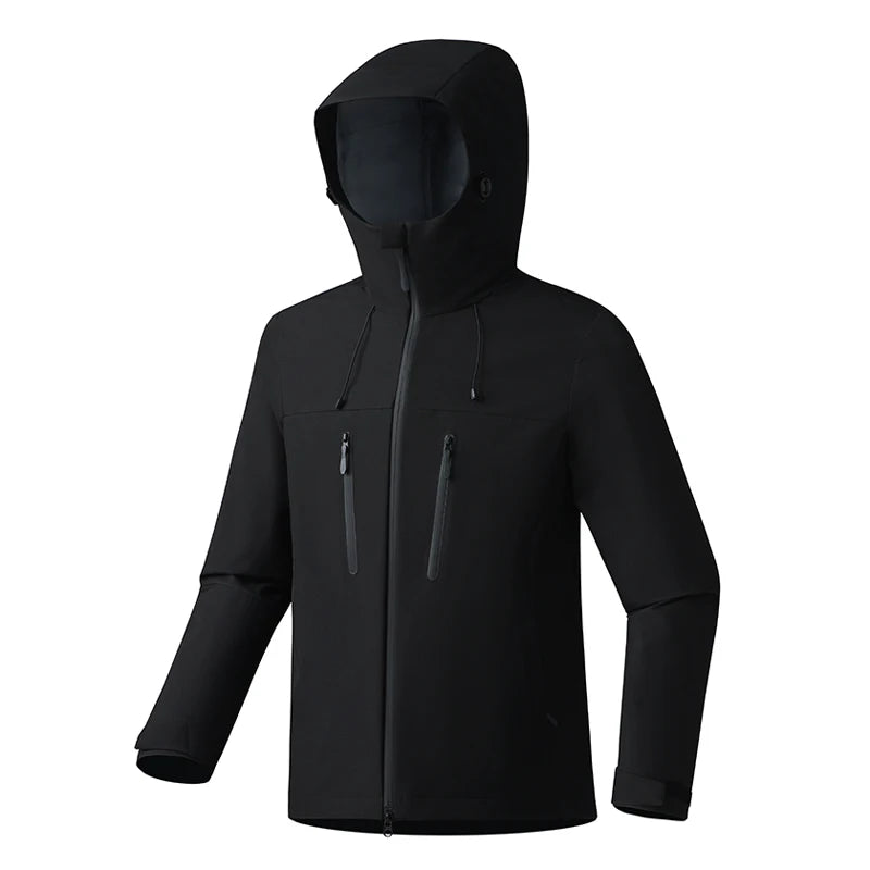 JNLN Women Men Waterproof Jacket Hiking Camping Trekking Windbreaker Unisex Outdoor Sporty Rain Coat Hooded Climbing Clothes