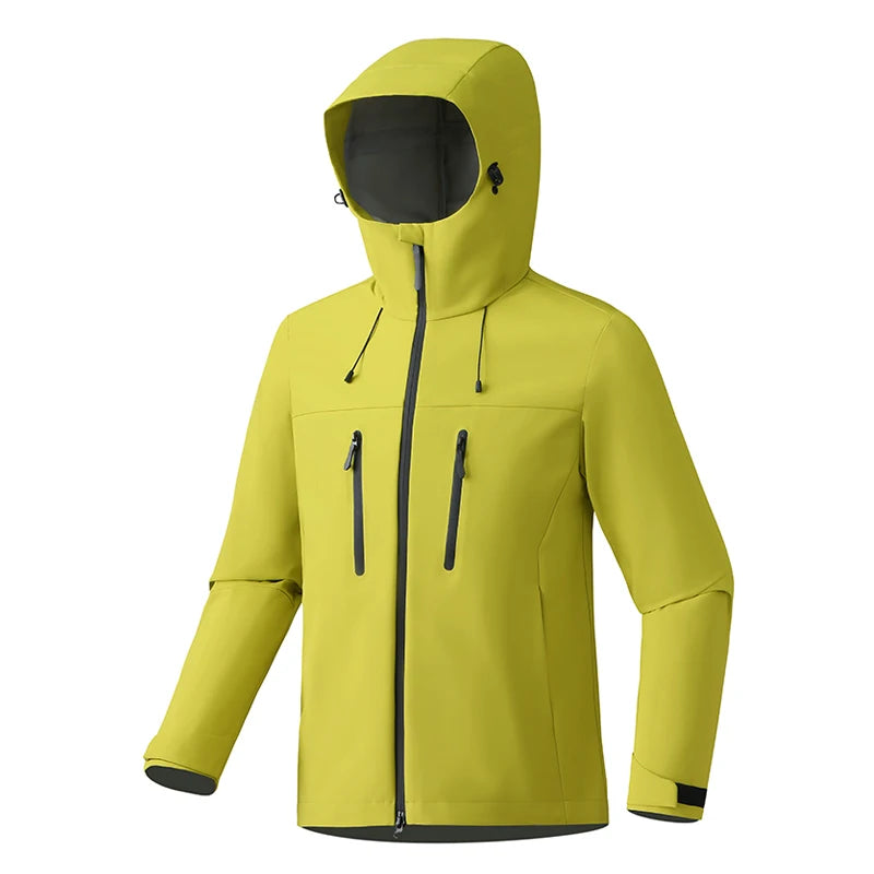 JNLN Women Men Waterproof Jacket Hiking Camping Trekking Windbreaker Unisex Outdoor Sporty Rain Coat Hooded Climbing Clothes