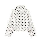 MUJER Polka Dot Bomber Jackets Woman Button Casual Varsity Jackets for Women Summer Overcoat Female Long Sleeve Women's Jackets