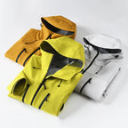 JNLN Women Men Waterproof Jacket Hiking Camping Trekking Windbreaker Unisex Outdoor Sporty Rain Coat Hooded Climbing Clothes