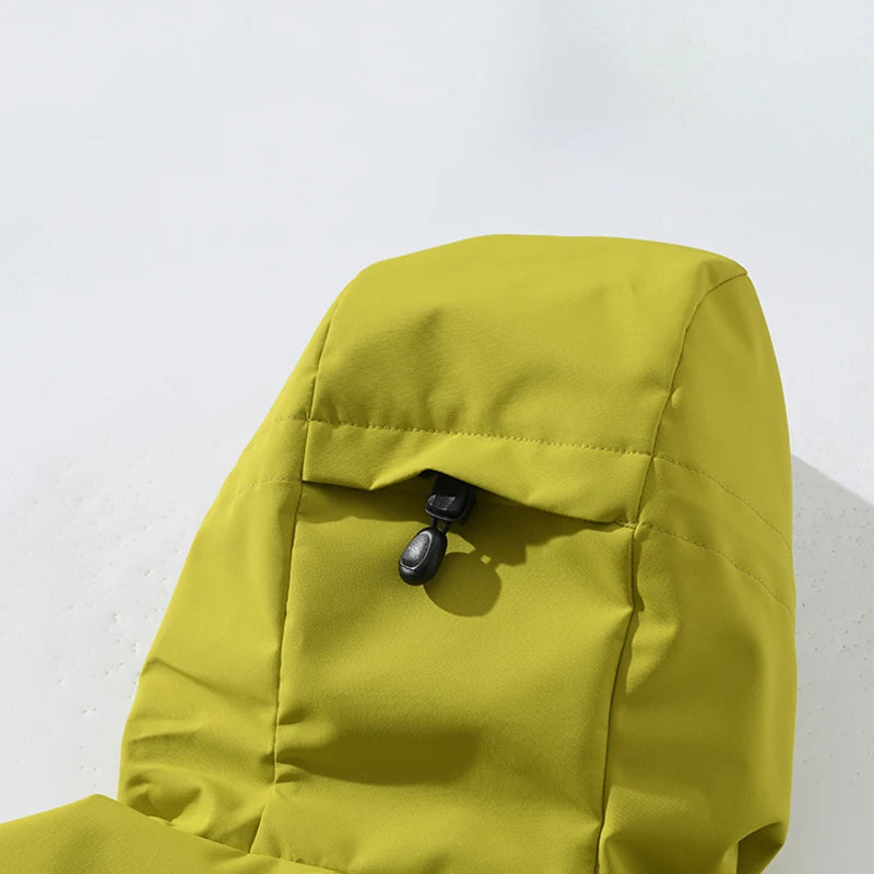 JNLN Women Men Waterproof Jacket Hiking Camping Trekking Windbreaker Unisex Outdoor Sporty Rain Coat Hooded Climbing Clothes